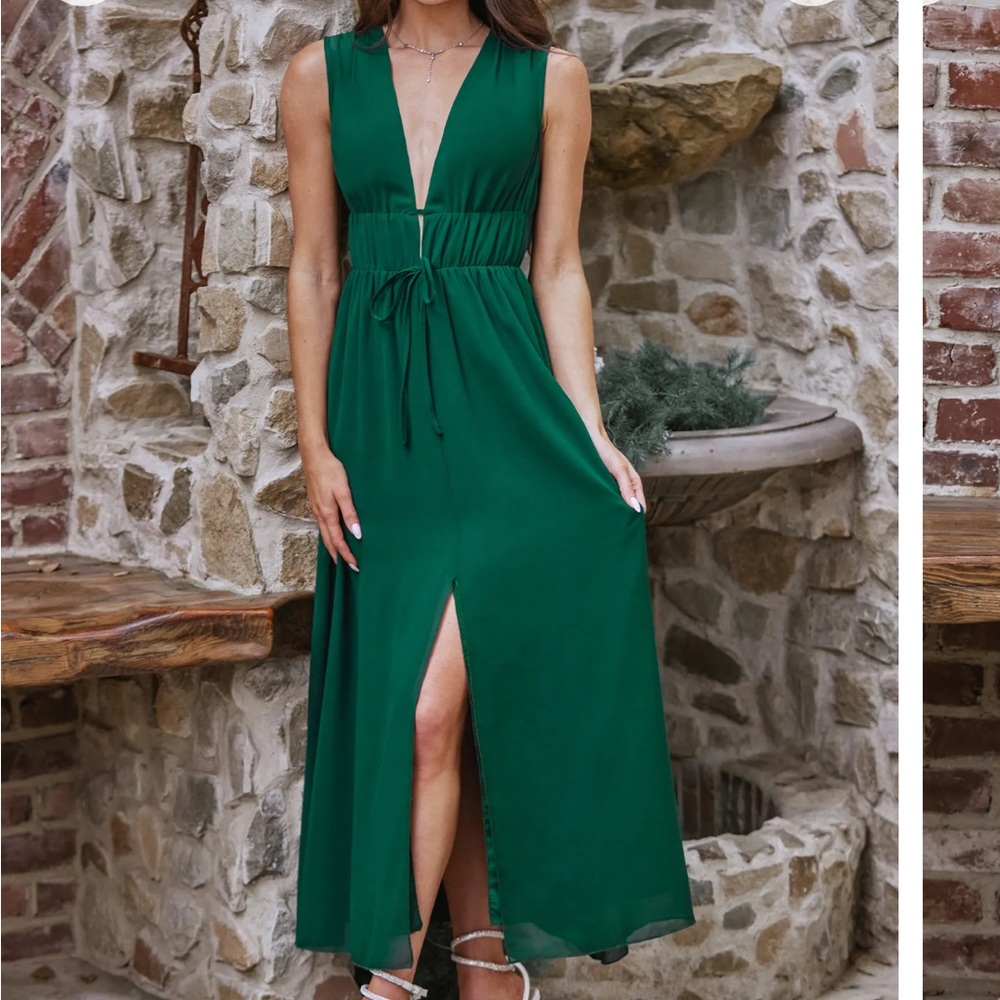 💋PRICE DROP💋 
NWT Cupshe x Madison Honeymoon Satin Tie Front Dress
